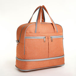 Сумка дор L-б/н , 42*20*30/38, отд на молн, с увел, 3 н/кармана, дл ремень, оранжевый - Simaland фото 4