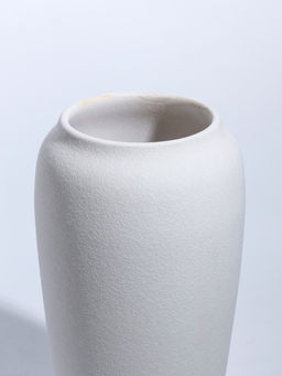 Ваза для цветов «Абиджил», бочка, 22.5×12 см, d=9.5 см, керамика, белая