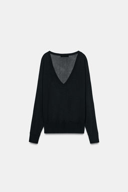 JERSEY PUNTO ESCOTE PICO / Negro - Zara фото 7