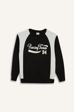 Bisiklet Yaka Bask_l_ Sweatshirt Erkek _ocuk - Defacto фото 4