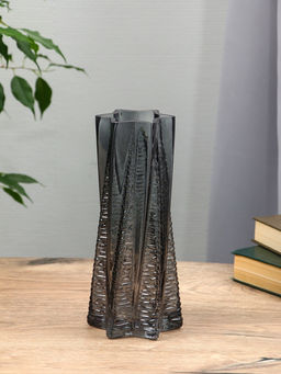 Ваза «Флоранс», 25×11×9 см, стекло, серая