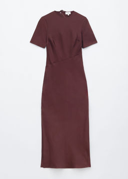 Maxivestido de manga corta