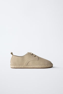 JUTE LEATHER DERBY SHOES