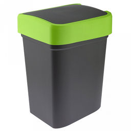 Ведро для мусора с плавающей крышкой пластмассовое Smart Bin 25л, 33,3х26,9х45,7см, с креплением для мусорных пакетов, зеленый, Econova (Россия) - Домашняя мода фото 5