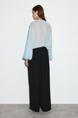 BLUSA TRANSPARENTE CON MANGAS GLOBO - H&m фото 7