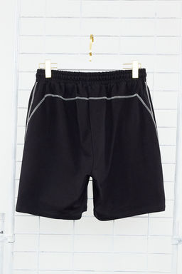 Siyah Regular/Normal Kesim More Sustainable Kontrast Dikis Detayl? %100 Pamuklu Sort TMNSS24SR00043