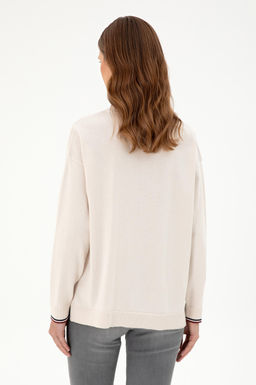 Женский кремовый свитер Неожиданная скидка в корзине - U.s. polo assn фото 5