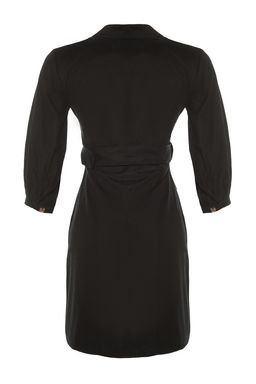 Siyah Baglama Detayl? Dokuma Elbise TWOAW20EL1156