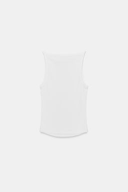 FADED-EFFECT RIBBED HALTER TOP - Zara фото 11