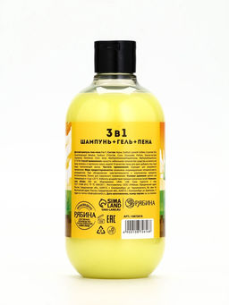 Детский шампунь-гель-пена 3в1, 500 мл, аромат банановый коктейль U LAB