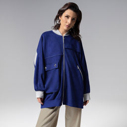 Бомбер объемного кроя с карманами, Стильное вложение (oversize, L-XL) - Charutti фото 4