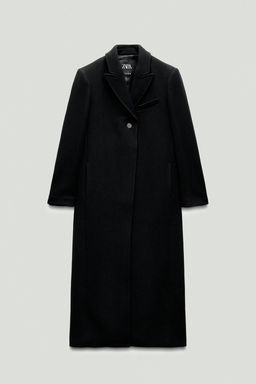 ZW COLLECTION LONG MANTECO WOOL BLEND COAT - Zara фото 8