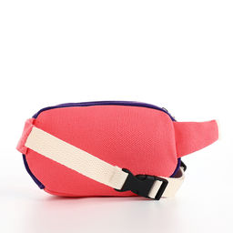 Сумка детская поясная на молнии, наружный карман, розовая, фиолетовая