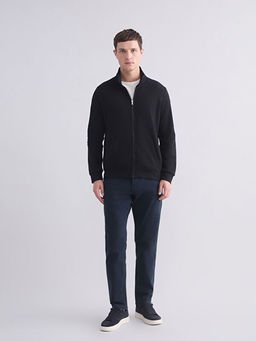 Dik Yaka Erkek Fermuarl? Sweatshirt