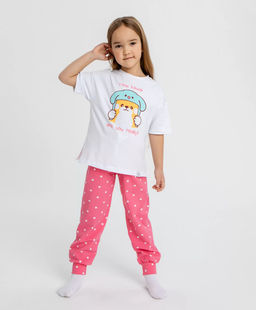 Пижама с принтом мультицвет для девочки Button Blue