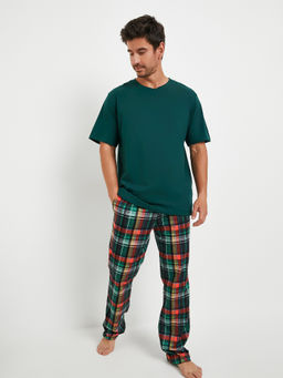 Пижама мужская кулирка с брюками "ЧИКАГО" ЗЕЛЕНЬ