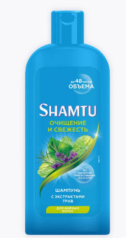 ШАМТУ шампунь 300мл Глубокое очищение и свежесть с экстрактами трав