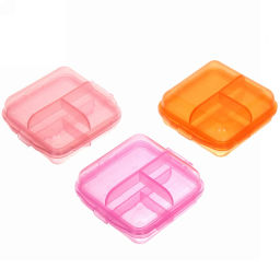 Цена за 10 шт. Таблетница - органайзер "ИДЕЯДОМА", 3 ячейки, 6*6*3см