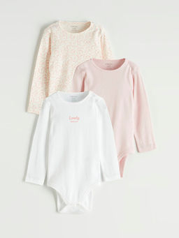 K?z Bebek Uzun Kollu ??t??tl? Body 3l?