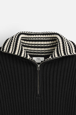 LIMITED EDITION STRIPE ZIP-NECK SWEATER - Zara фото 10