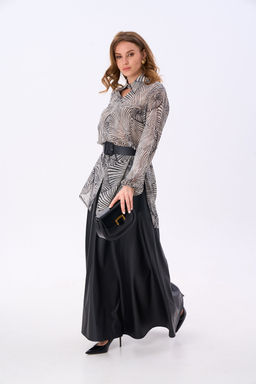 Костюм NIKVA н815-5 чёрный и чёрно-белые ракушки  фото 3