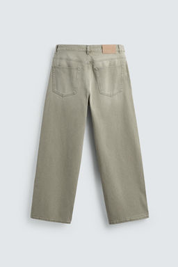 JEANS LOOSE FIT CONTRASTE / Gris / Beige - Zara фото 8