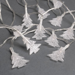 Гирлянда Нить 3 м с насадками Ёлки, IP20, прозрачная нить, 20 LED, батарейки AAх3 (нет в комплекте), свечение мульти - Luazon lighting фото 4