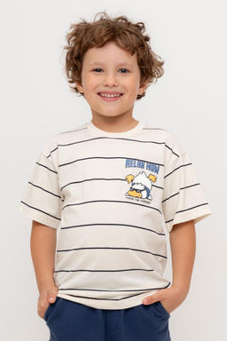 КР 302757/суровый,индиго,полоска к569 фуфайка (футболка) для мал - Crockid фото 5