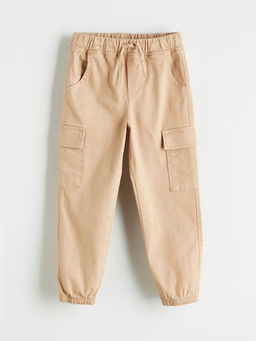 Beli Lastikli K?z ?ocuk Kargo Jogger Pantolon