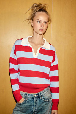STRIPED POLO JUMPER - Zara фото 2