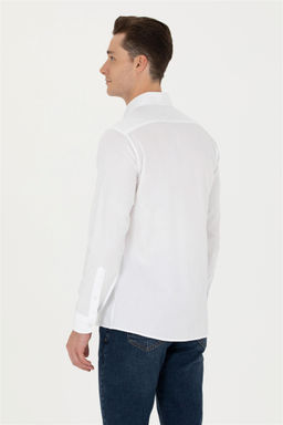 U. S. Polo Assn Мужская белая базовая рубашка с длинным рукавом - U.s. polo assn фото 5