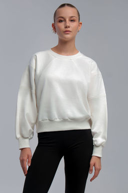 Арт. 15110/3 Свитшот женский укороченный one size (42-50) Цвет:молочный - Калинка фото 2