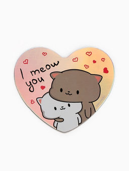 Цена за 4 шт. Магнит на холодильник Коты, голография, 7?6 см - Сима-ленд фото 2