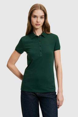 Kad_n Koyu Ye_il Polo Yaka Basic Ti__rt