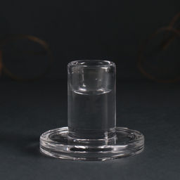 Стеклянный подсвечник на 1 свечу «Тео», прозрачный, d=2 см 6.5×6.5×6 см