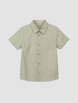 Erkek ?ocuk K?sa Kollu Poplin G?mlek