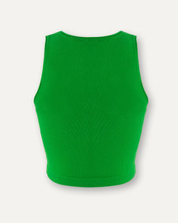 Укороченный зеленый топ - Incity фото 4