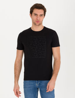 Черная облегающая футболка - Cacharel фото 4