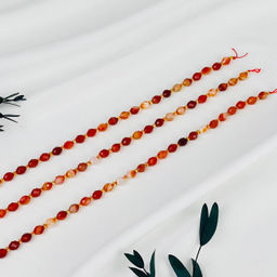 Бусины для украшений из Сардоникса (38 бусин) 37 см