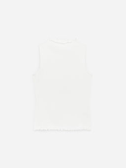 Top de canal? con cuello mock neck