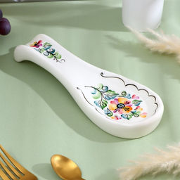 Подставка под ложку Цветы, 22,5 х 7,5 х 2,5 см, Золотых Л.Л.