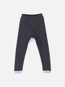 Кальсоны из термополотна Черный меланж 7+ с гульфиком