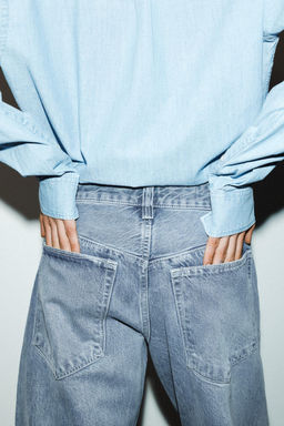 TRF CROPPED JEANS WITH DISPLACED SEAMS LOW-RISE