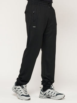 Брюки джоггеры спортивные большого размера мужские черного цвета 006Ch