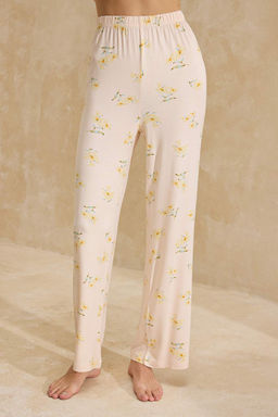 Somon Cicekli Viskon Suprem Orme Pijama Tak?m? THMSS26PT00023 - Trendyolmilla фото 3