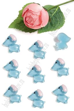 Кабошон "Щенок" (50 шт) SF-5720, голубой