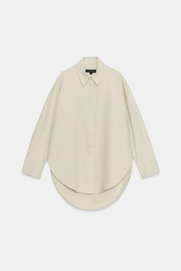 CAMISA OVERSIZE ZW COLLECTION LIMITED EDITION / Beige claro - Zara фото 6