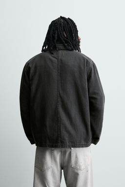 WASHED COTTON/LINEN OVERSHIRT - Zara фото 3