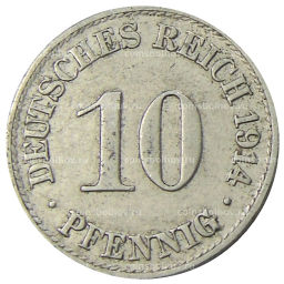 10 пфеннигов 1914 года А Германия