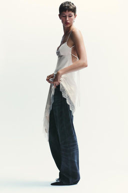 LACE SATIN DRESS - Zara фото 4